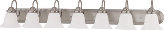 Ballerina - 7 Light 48'' Vanity with Frosted White Glass - Brushed Nickel Finish (81|60/3283)