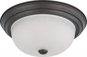 2-Light 13'' Flush Mount Ceiling Light in Mahogany Bronze Finish with Frosted White Glass and (2) (81|60/3336)
