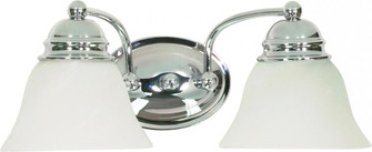 Empire; 2 Light; 15 in.; Vanity with Alabaster Glass Bell Shades; Polished Chrome Finish (81|60/337)