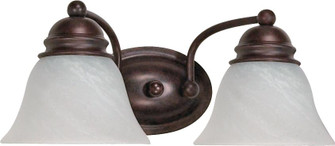 Empire; 2 Light; 15 in.; Vanity with Alabaster Glass Bell Shades; Old Bronze Finish (81|60/345)