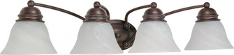 Empire; 4 Light; 29 in.; Vanity with Alabaster Glass Bell Shades; Old Bronze Finish (81|60/347)