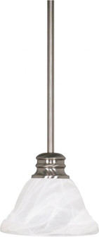 Empire - 1 Light 7'' Mini Pendant with Alabaster Glass - Brushed Nickel Finish (81|60/365)