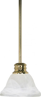 Empire - 1 Light 7'' Mini Pendant with Alabaster Glass - Polished Brass Finish (81|60/367)