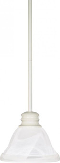 Empire - 1 Light 7'' Mini Pendant with Alabaster Glass - Textured White Finish (81|60/368)