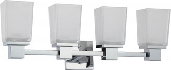 Parker - 4 Light Vanity with Sandstone Etched Glass - Polished Chrome Finish (81|60/4004)