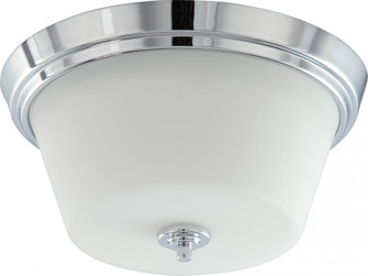 Bento; 3 Light; Flush Fixture with Satin White Glass; Polished Chrome Finish (81|60/4088)