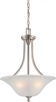 Surrey - 3 Light Pendant with Frosted Glass - Brushed Nickel Finish (81|60/4147)