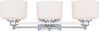 Soho - 3 Light Vanity with Satin White Glass - Polished Chrome Finish (81|60/4583)