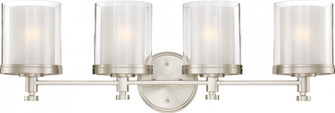 Decker - 4 Light Vanity with Clear & Frosted Glass - Brushed Nickel Finish (81|60/4644)