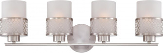 Fusion - 4 Light Vanity with Frosted Glass - Brushed Nickel Finish (81|60/4684)
