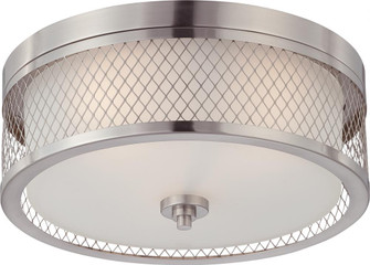 Fusion - 3 Light Flush Dome with Frosted Glass - Brushed Nickel Finish (81|60/4691)