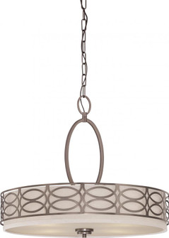 Harlow - 4 Light Pendant with Khaki Fabric Shade - Hazel Bronze Finish (81|60/4726)