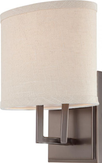Gemini - 1 Light Vanity with Khaki Fabric Shade - Hazel Bronze Finish (81|60/4851)