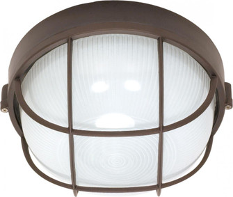 1 Light - 10'' Round Cage Bulkhead - Architectural Bronze Finish (81|60/519)