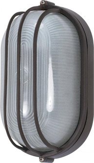 1 Light; 10 in.; Oval Cage Bulk Head; Die Cast Bulk Head; Architectural Bronze Finish (81|60/525)