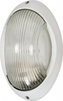 1 Light; 11 in.; Large Oval Bulk Head; Die Cast Bulk Head; Semi Gloss White Finish (81|60/526)