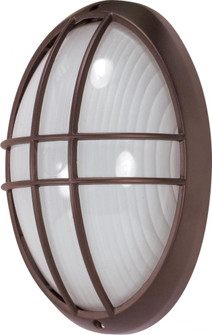 1 Light - 13'' Large Oval Cage Bulkhead - Architectural Bronze Finish (81|60/529)