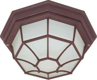 1 Light - 12'' Flush Spider Cage with Glass Lens - Old Bronze Finish (81|60/535)