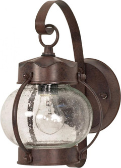 1 Light; 11 in.; Wall Lantern; Onion Lantern with Clear Seed Glass; Old Bronze Finish (81|60/631)