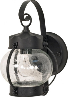 1 Light; 11 in.; Wall Lantern; Onion Lantern with Clear Seed Glass; Textured Black Finish (81|60/632)