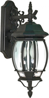 Central Park; 3 Light; 22 in.; Wall Lantern with Clear Beveled Glass; Textured Black Finish (81|60/893)