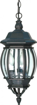 Central Park; 3 Light; 20 in.; Hanging Lantern with Clear Beveled Glass; Textured Black Finish (81|60/896)