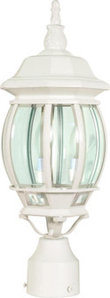 Central Park; 3 Light; 21 in.; Post Lantern with Clear Beveled Glass; White Finish (81|60/897)