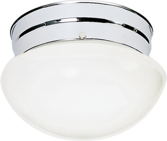 1 Light - 8'' Flush with White Glass - Polished Chrome Finish (81|SF77/345)