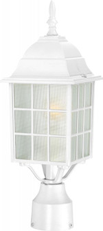 Adams - 1 Light 17'' Post Lantern with Frosted Glass - White Finish (81|60/4907)