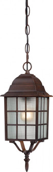 Adams; 1 Light; 16 in.; Outdoor Hanging with Frosted Glass; Rustic Bronze Finish (81|60/4912)