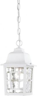 Banyan; 1 Light; 11 in.; Outdoor Hanging with Clear Water Glass; White Finish (81|60/4931)