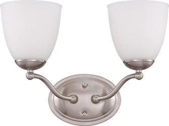 Patton - 2 Light Vanity with Frosted Glass - Brushed Nickel Finish (81|60/5032)