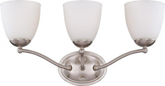Patton - 3 Light Vanity with Frosted Glass - Brushed Nickel Finish (81|60/5033)