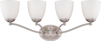 Patton - 4 Light Vanity with Frosted Glass - Brushed Nickel Finish (81|60/5034)