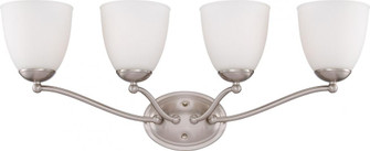 Patton - 4 Light Vanity with Frosted Glass - Brushed Nickel Finish (81|60/5034)