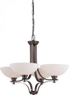 4-Light Hazel Bronze Chandelier with Frosted Glass (81|60/5114)
