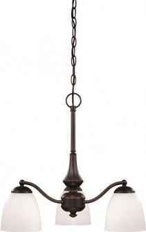 Patton - 3 Light Chandelier (Arms Down) with Frosted Glass - Prairie Bronze Finish (81|60/5142)