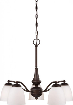 Patton - 5 Light Chandelier (Arms Down) with Frosted Glass - Prairie Bronze Finish (81|60/5143)