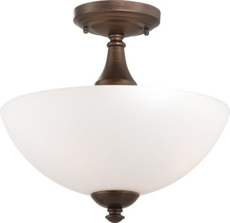 Patton; 3 Light; Semi-Flush with Frosted Glass; Prairie Bronze Finish (81|60/5144)
