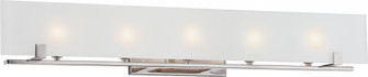 Lynne - 5 Light Halogen Vanity with Etched Frosted Glass - Polished Nickel Finish (81|60/5178)
