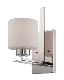 Parallel; 1 Light; Vanity Fixture with Etched Opal Glass; Polished Nickel Finish (81|60/5201)