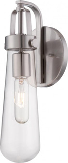Beaker - 1 Light Wall Sconce with Clear Glass -Brushed Nickel Finish - Lamp Included (81|60/5261)