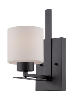 Parallel - 1 Light Vanity with Etched Opal Glass - Aged Bronze Finish (81|60/5301)