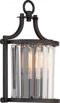 Krys- 1 Light Crystal Accent Wall Sconce - Aged Bronze Finish (81|60/5776)