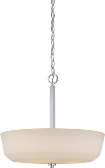 Willow - 4 Light Pendant with White Glass - Polished Nickel Finish (81|60/5807)