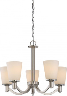 Laguna - 5 Light Hanging with White Glass - Brushed Nickel Finish (81|60/5825)