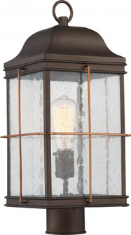 Howell - 1 Light Post Lantern with Clear Seeded Glass - Bronze Finish with Copper accents (81|60/5835)