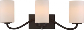 Willow - 3 Light Vanity with White Glass - Aged Bronze Finish (81|60/5903)
