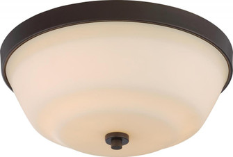 Willow - 2 Light Flush with White Glass - Aged Bronze Finish (81|60/5904)