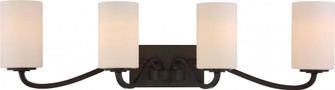 Willow - 4 Light Vanity with White Glass - Forest Bronze Finish (81|60/5971)